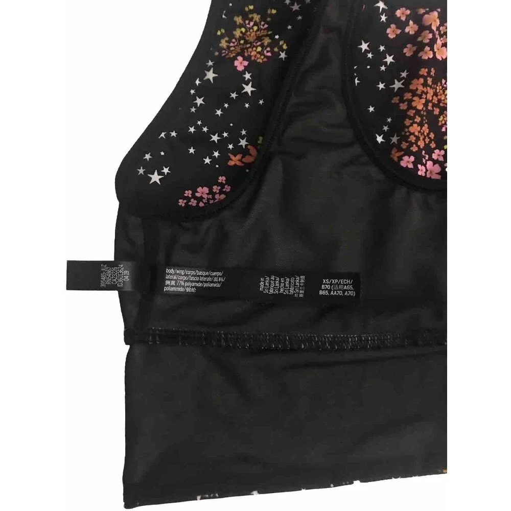 Victoria Sport Black Floral Tan/k Bra Size XS/XP